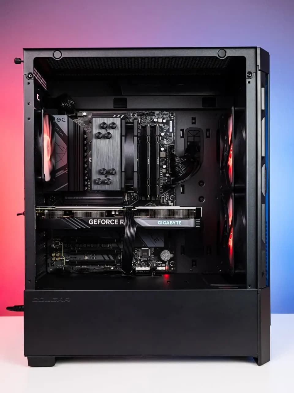A finished Grand Fusion custom PC build